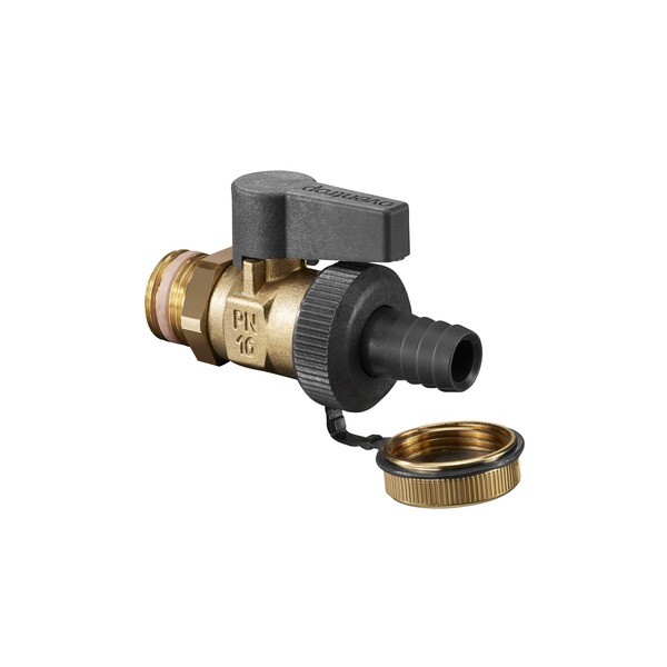 Кран шаровый ( с колпачком и штуцером для шланга) Optiflex KFE  1/2"